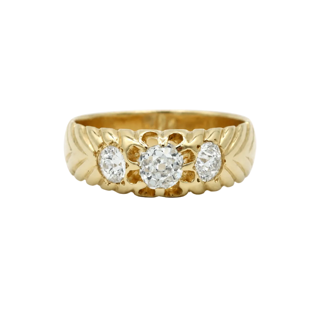 Bague Trilogie en or jaune et diamants