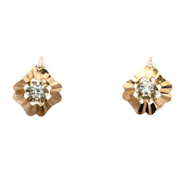 Boucles d'oreilles Dormeuses en or jaune et saphirs