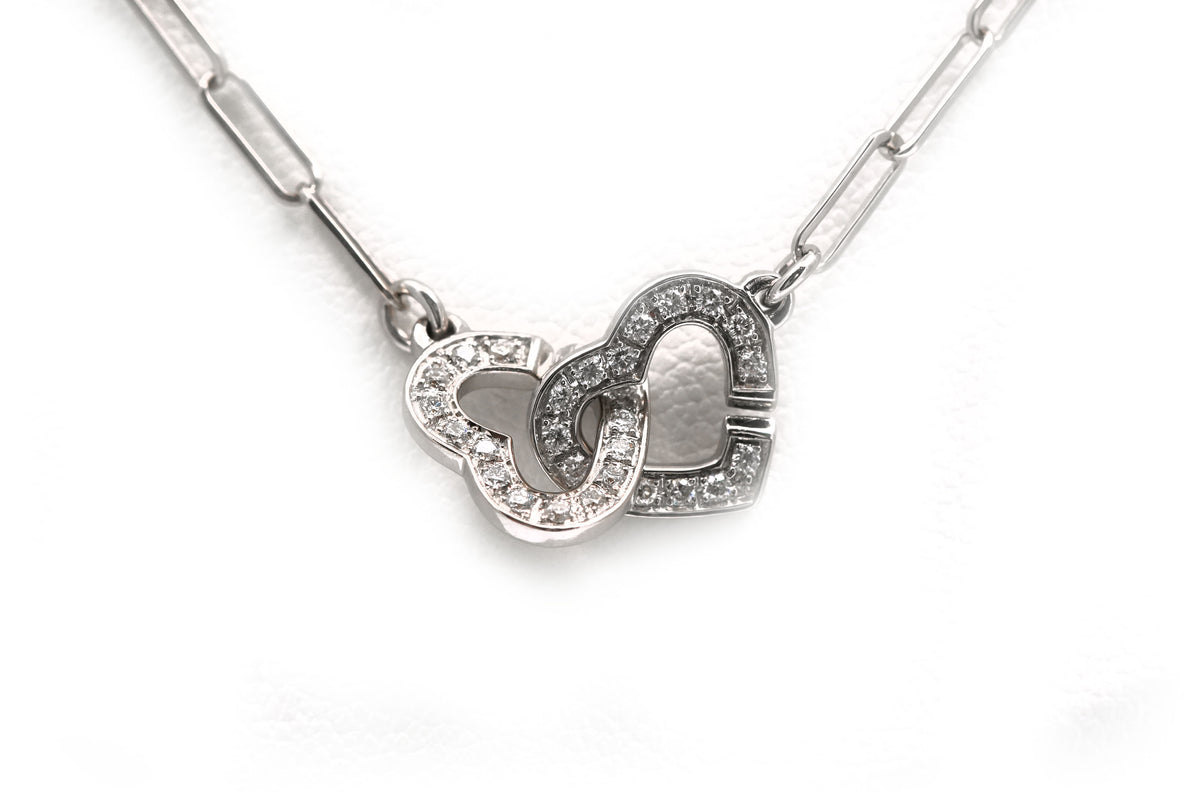 Collier Pendentif DINH VAN en or blanc et diamants