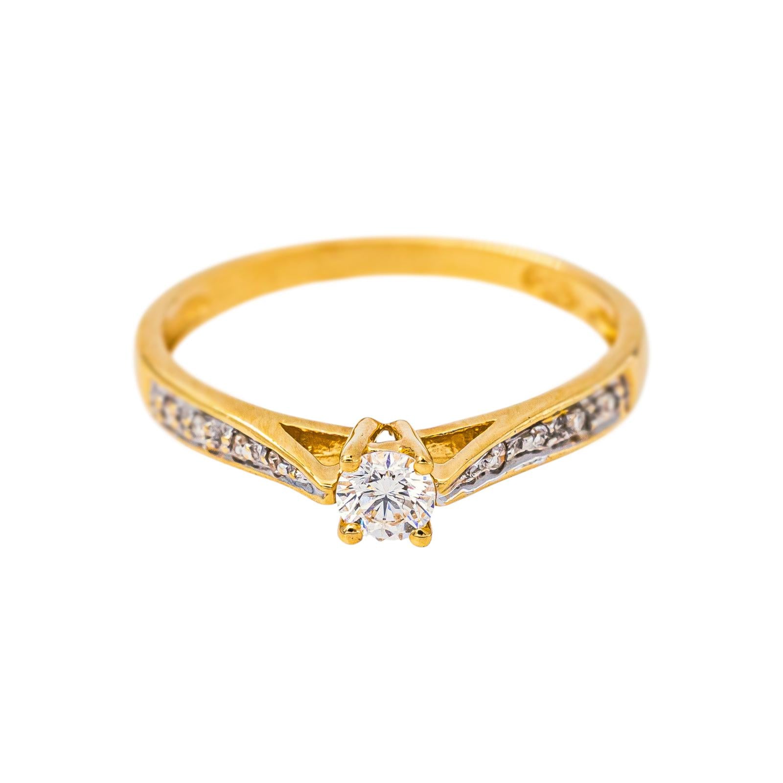 Bague Solitaire Or jaune Diamant