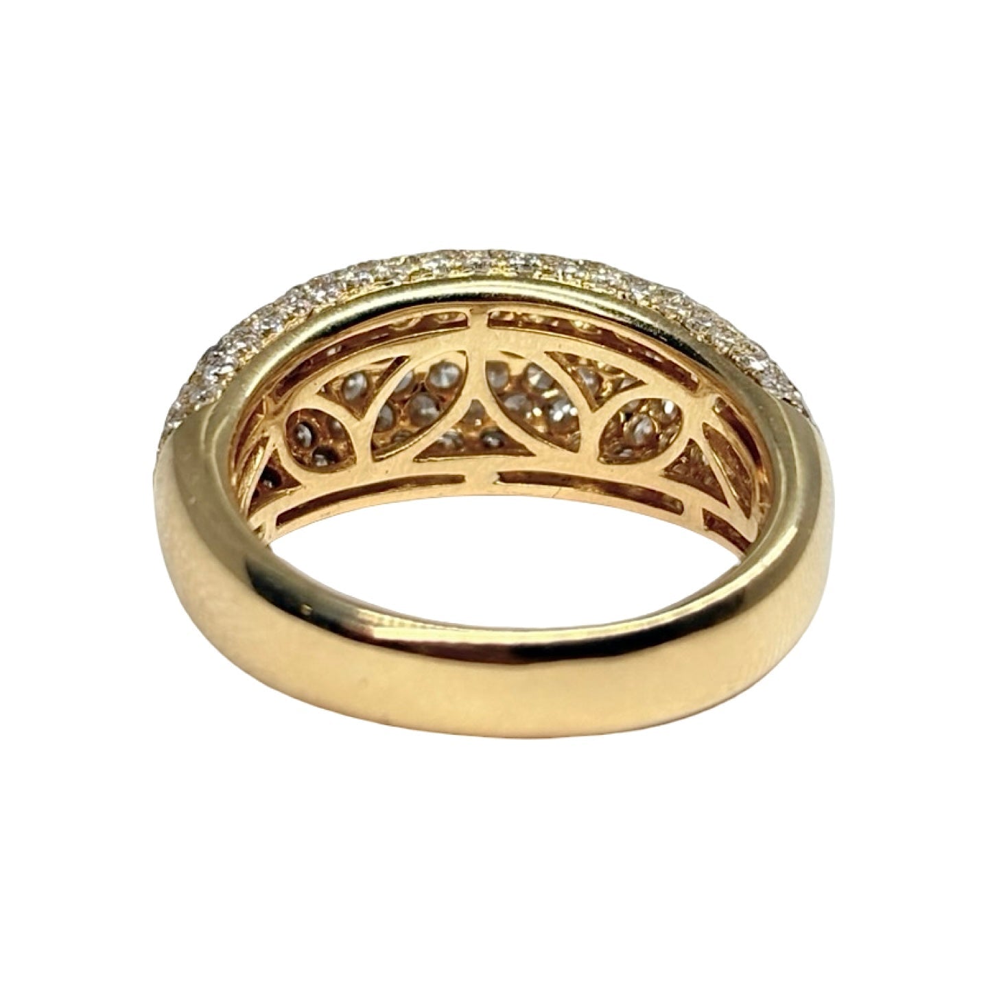 Bague Pavée en or jaune et diamants
