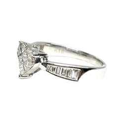 Bague Solitaire en or blanc et diamants