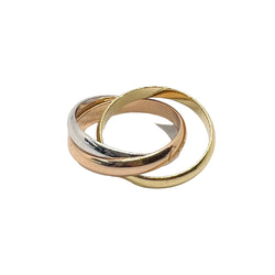 Bague Alliance CARTIER "Trinity" en or blanc, or jaune et or rose