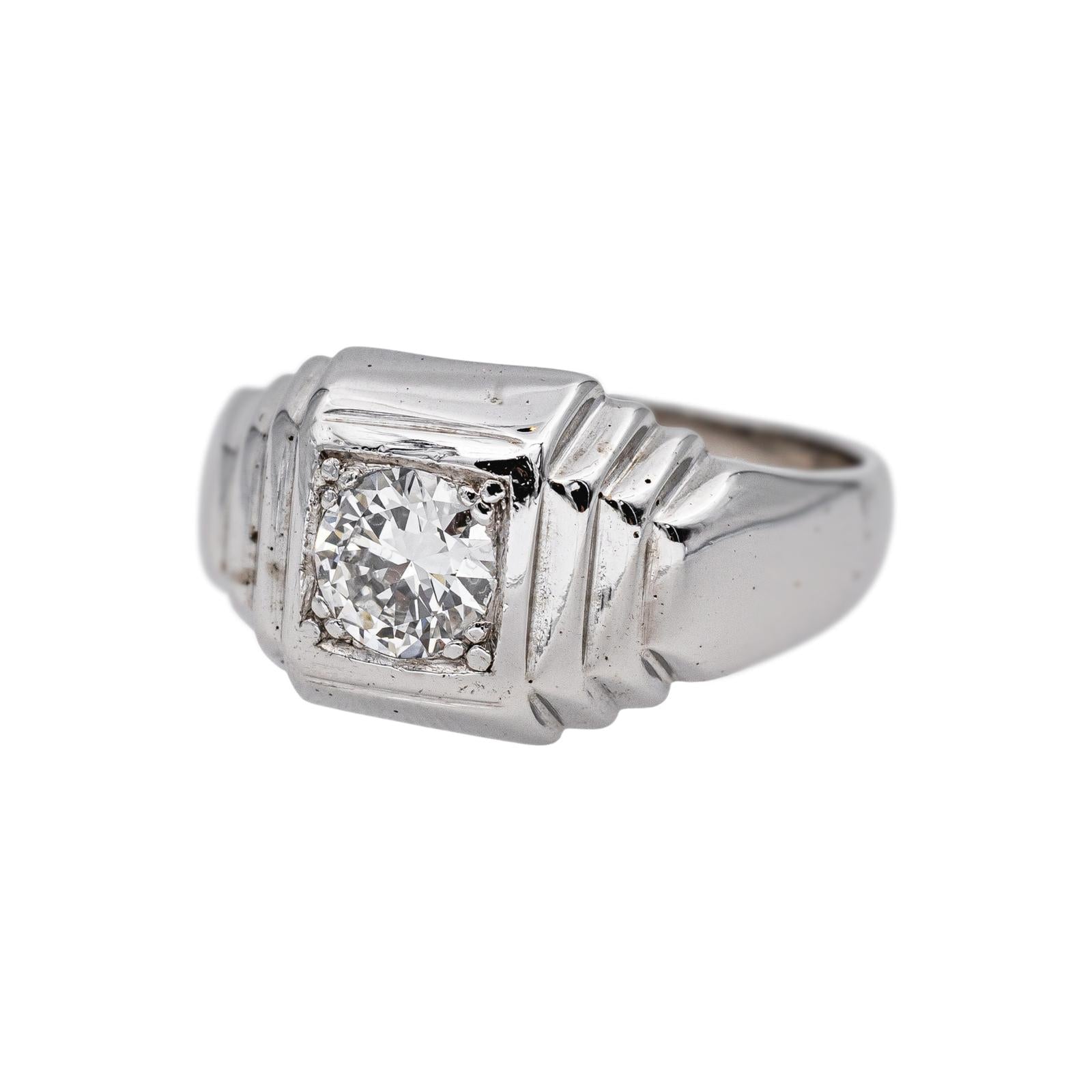 Bague Solitaire  Or blanc Diamant