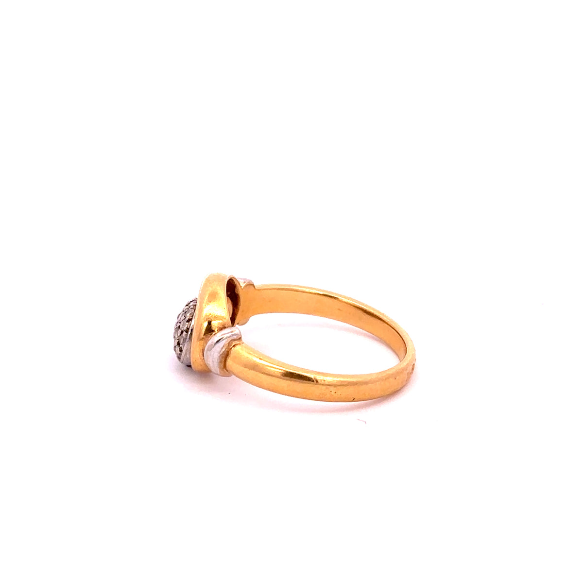 Bague en or blanc, or jaune et diamants