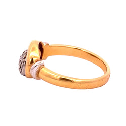 Bague en or blanc, or jaune et diamants