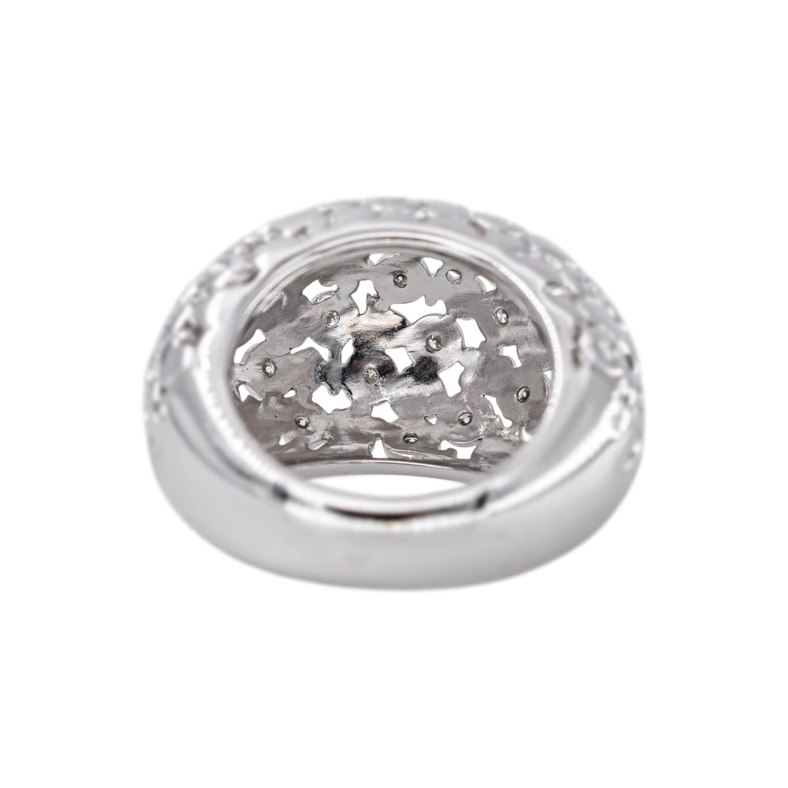 Bague Dôme Or blanc Diamant