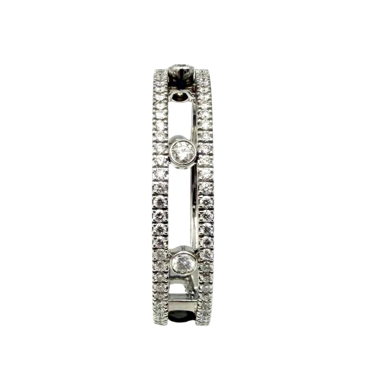 Bague Pavée MESSIKA "Fine Move Romane Pavée" en or blanc et diamants