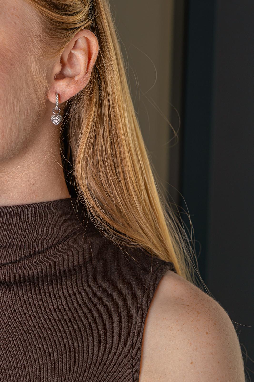 Boucles d'oreilles Or blanc Diamant