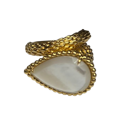 Bague Toi & Moi BOUCHERON "Serpent de Bohème" en or jaune et nacre