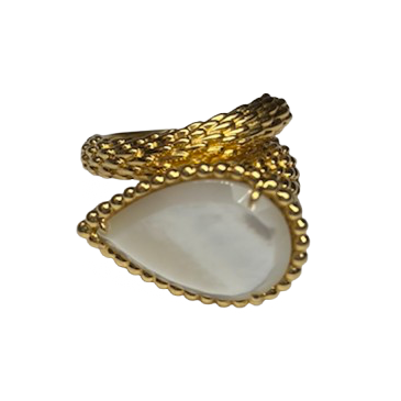 Bague Toi & Moi BOUCHERON "Serpent de Bohème" en or jaune et nacre