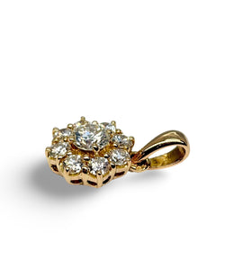 Pendentif or jaune et diamants