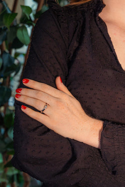 Bague Solitaire  Or blanc Diamant
