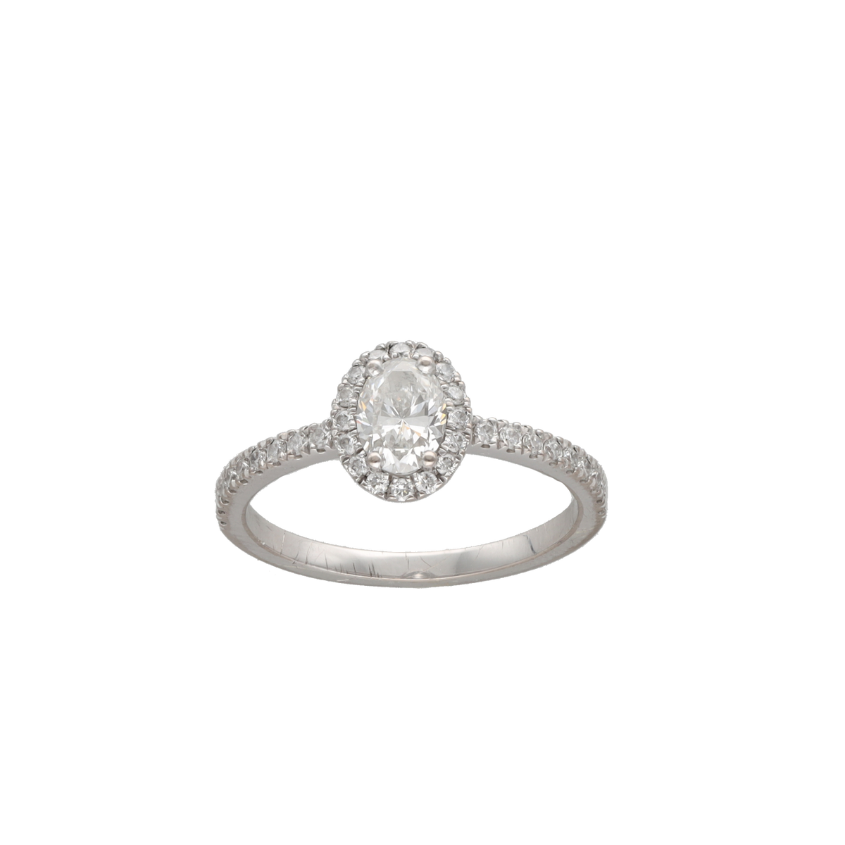 Bague Solitaire en or blanc et diamants