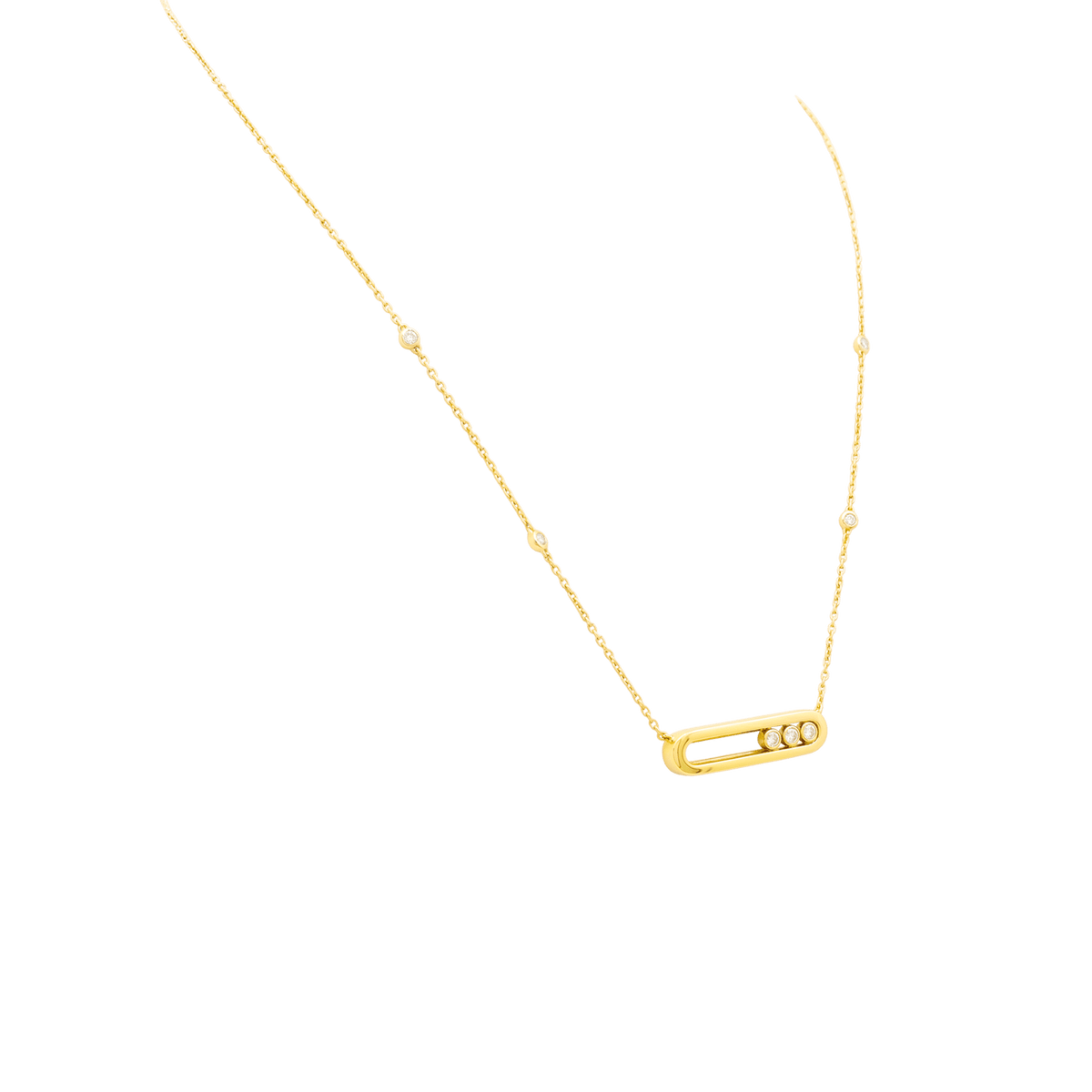 Collier Pendentif MESSIKA Baby Move PM en or jaune et diamants