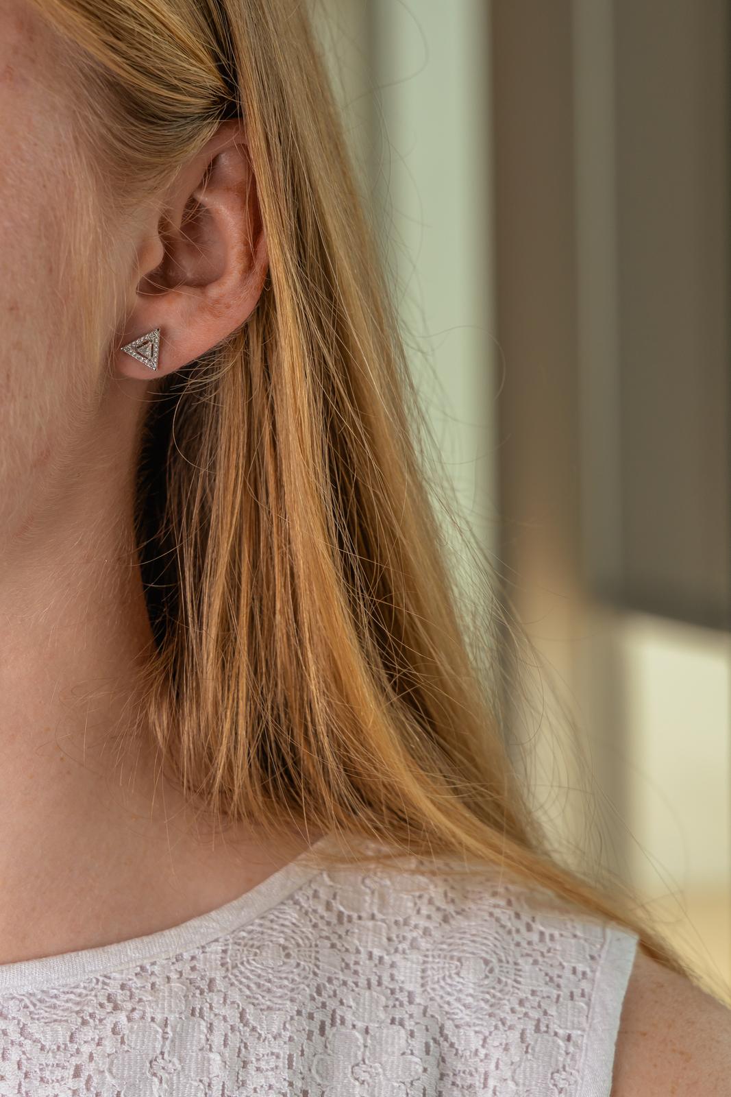 Messika Boucles d'oreilles Puces Théa Or blanc Diamant