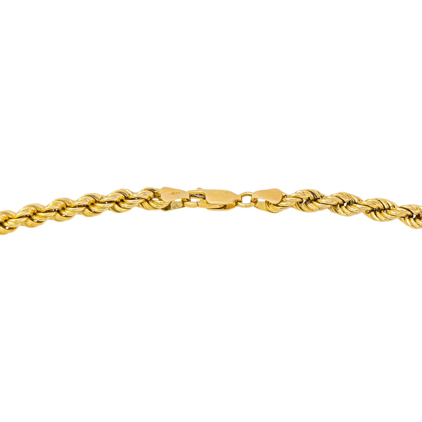 Collier Maille Corde Or jaune