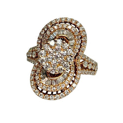Bague Pavée en or rose et diamants