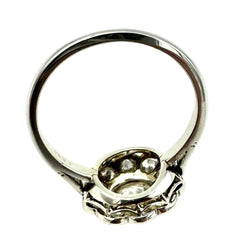 Bague Marguerite en platine et diamants