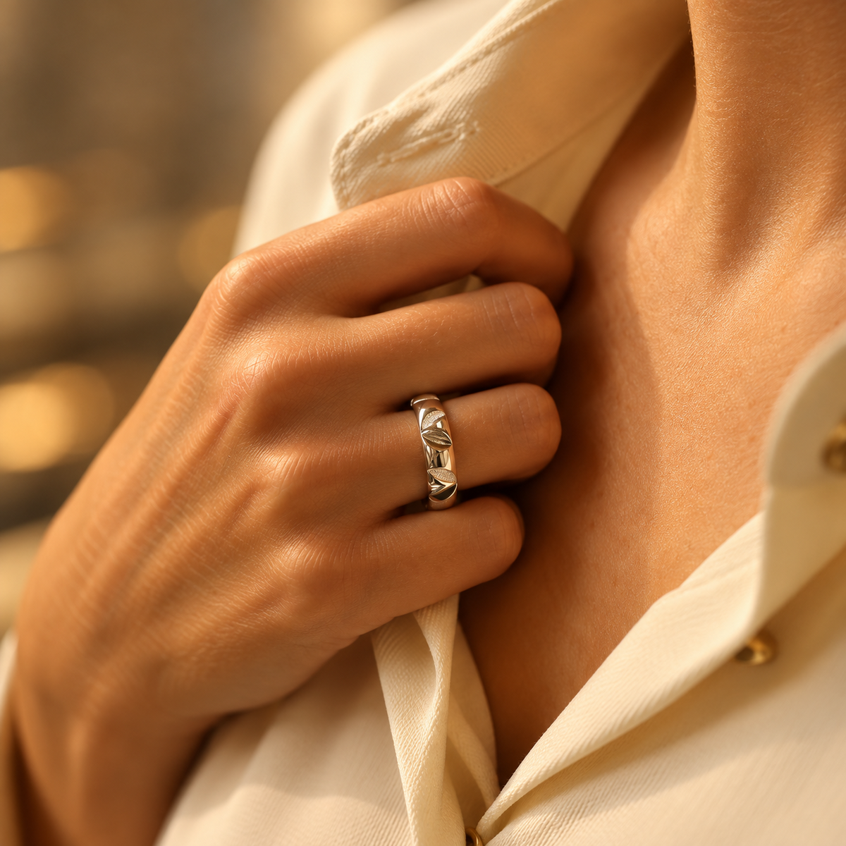 Bague Alliance LOUIS VUITTON "Volt" en or blanc