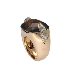 Bague Cocktail POMELLATO "Pin Up" en or rose, quartz et diamants