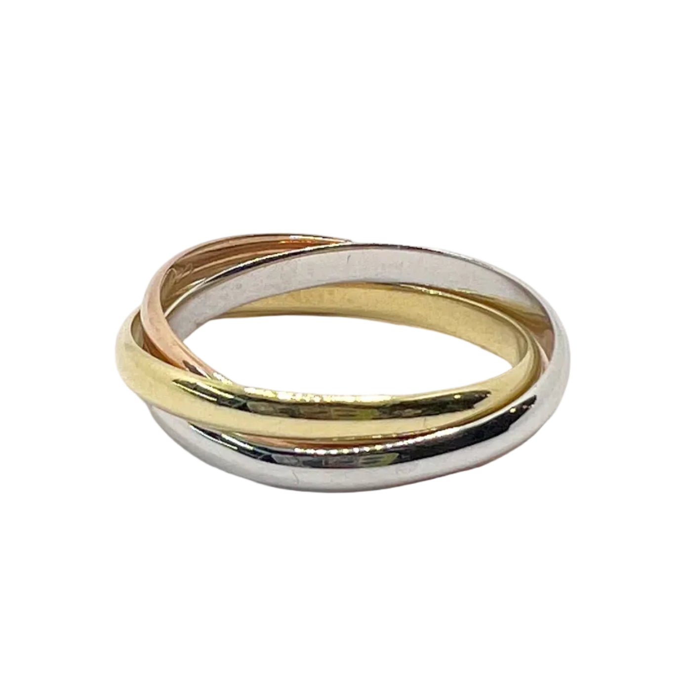 Bague Alliance CARTIER "Trinity" en or blanc, or jaune et or rose