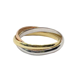 Bague Alliance CARTIER "Trinity" en or blanc, or jaune et or rose