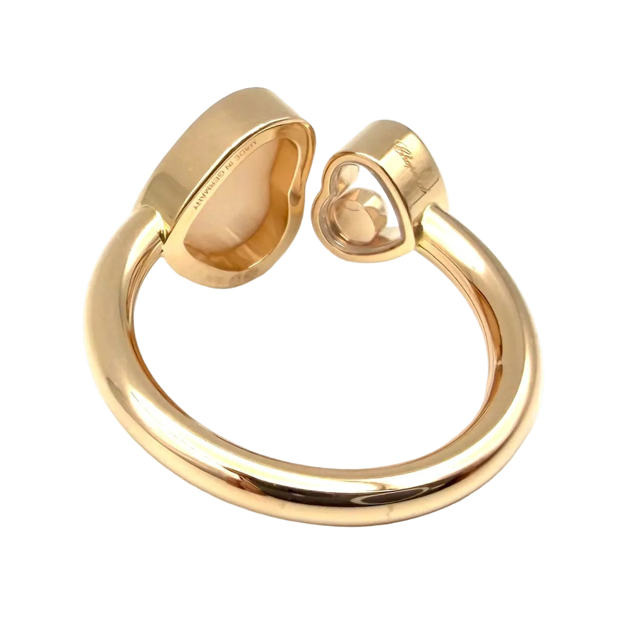 Bague Toi & Moi CHOPARD "Happy Hearts" en or rose, opale et diamant