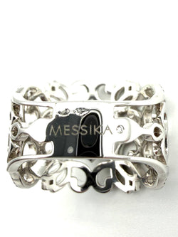 MESSIKA. Collection "Eden", bague or blanc 18K et diamants