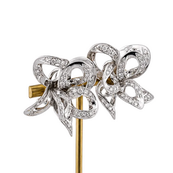 Boucles d'oreilles Puces POMELLATO en or blanc et diamants