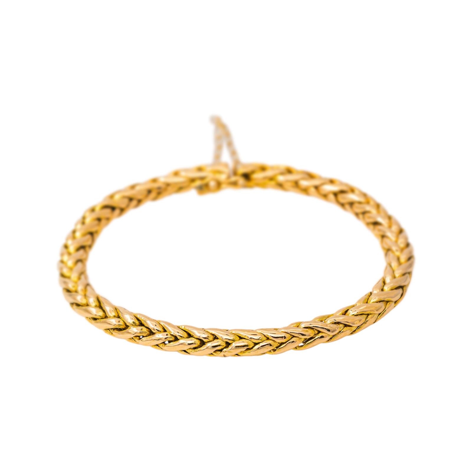 Bracelet Maille palmier Or jaune