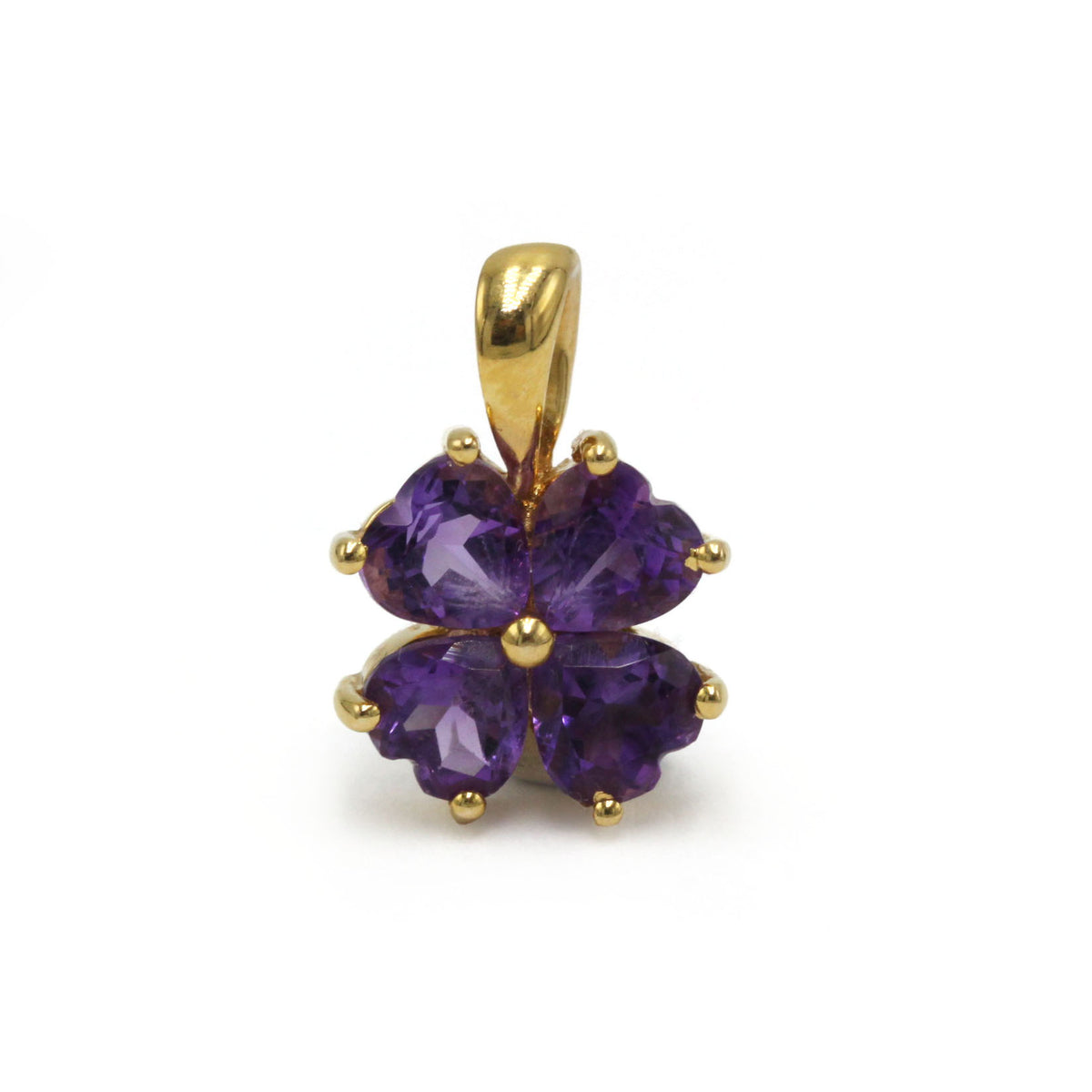 Pendentif en or jaune et améthystes