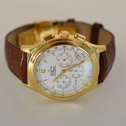 Montre ZENITH "El Primero" en or jaune et cuir