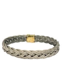 Bracelet FRED "Force 10 Vintage" en or jaune et acier