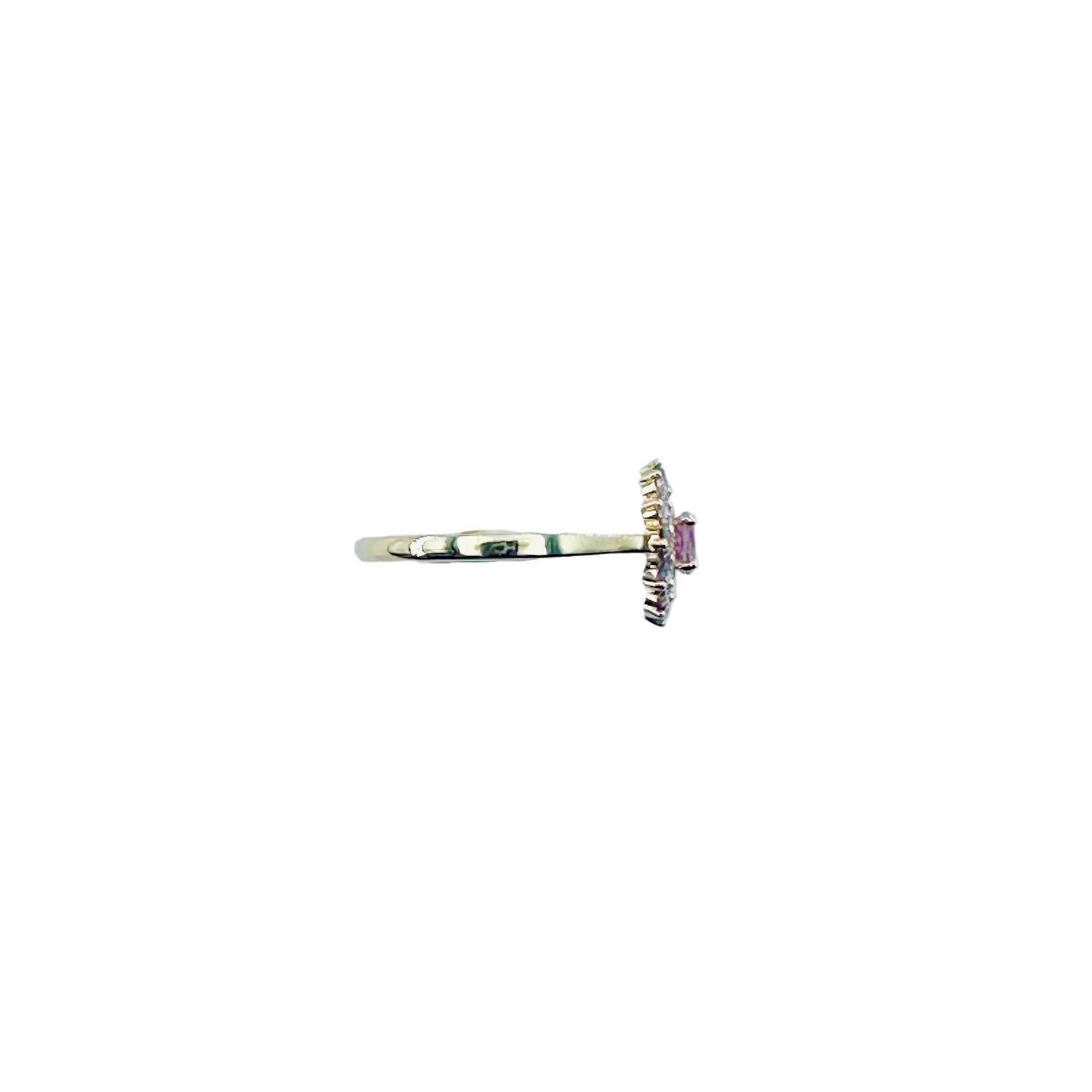 Bague Entourage GEMMYO "Lefkos Camaïeux" en or jaune, tourmaline et diamants