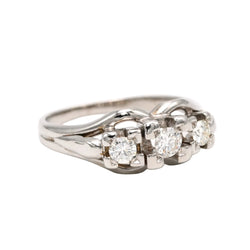 Bague Trilogie en or blanc et diamants