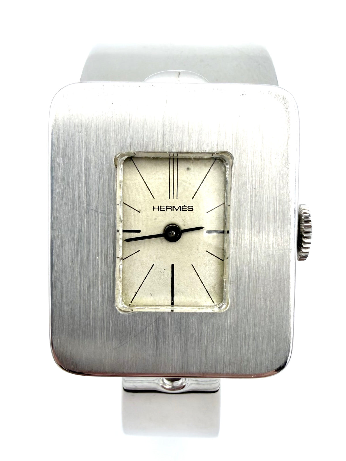 Montre HERMES  vintage en argent vers 1970