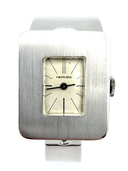 Montre HERMES  vintage en argent vers 1970