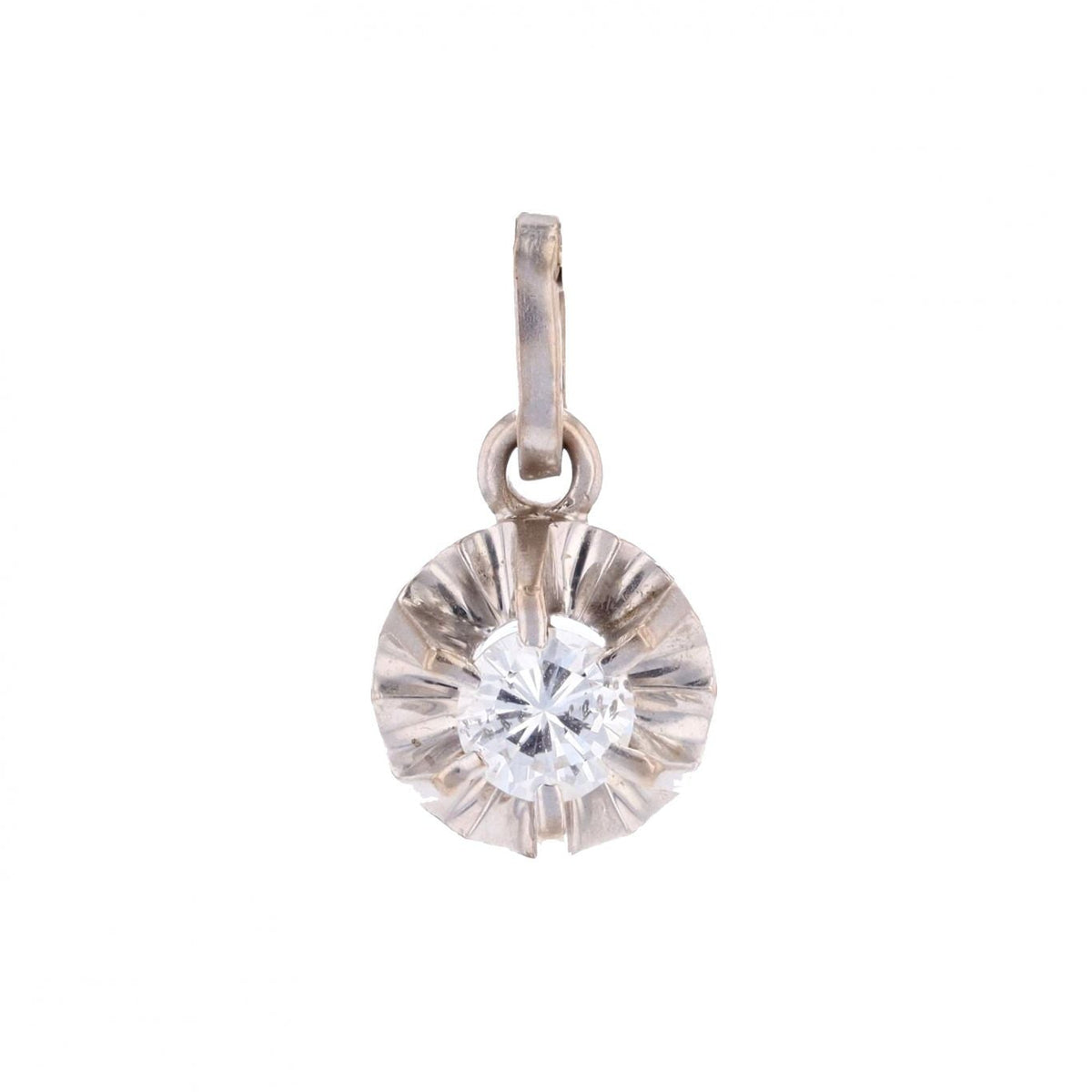 Pendentif en or blanc et diamant