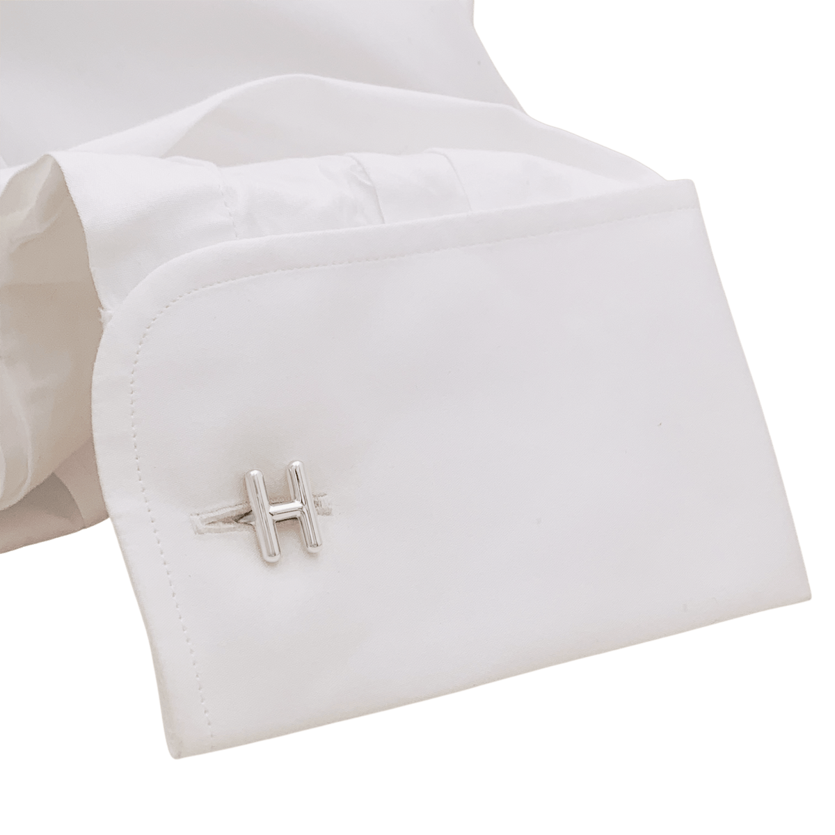 Boutons de manchette HERMÈS Ever chaîne d'ancre en argent