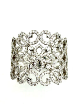 MESSIKA. Collection "Eden", bague or blanc 18K et diamants