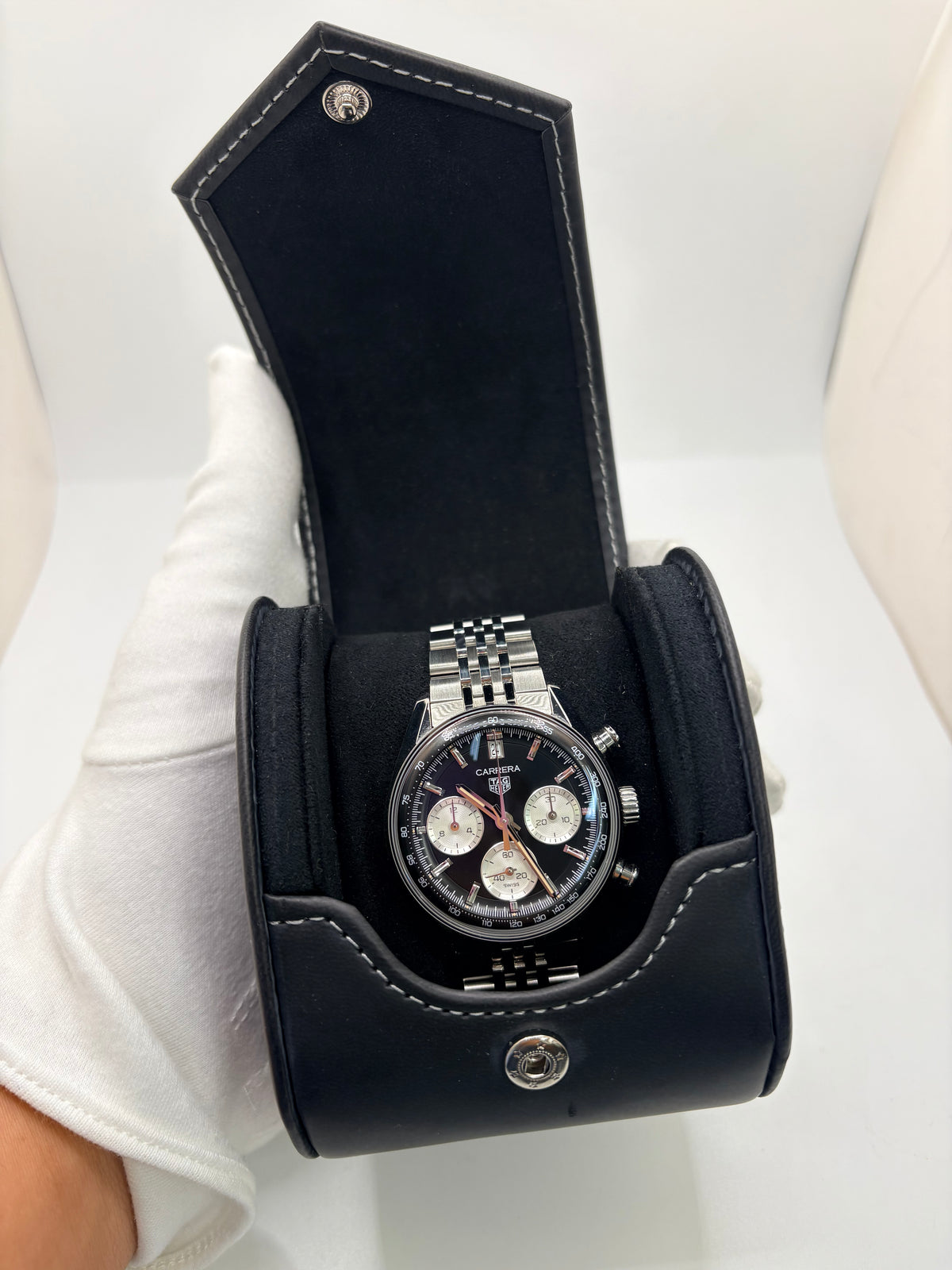 Montre TAG HEUER "Carrera Chronograph" en acier inoxydable