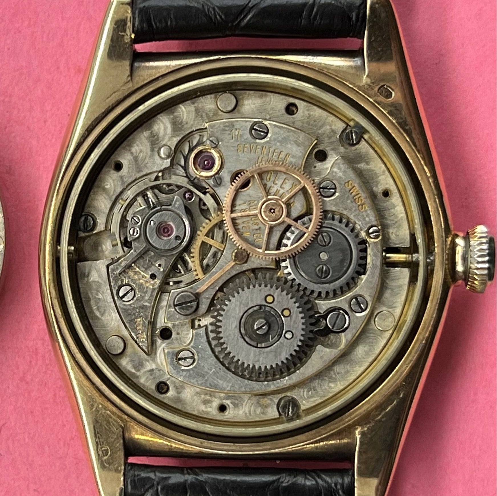 Montre ROLEX "Oyster Perpetual Bubbleback Ovetto" en or jaune et cuir