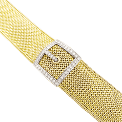 Montre secrète Jaeger-Lecoultre, « Ceinture », or jaune, or blanc, diamants.