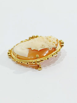 Pendant Brooch Cameo Shell