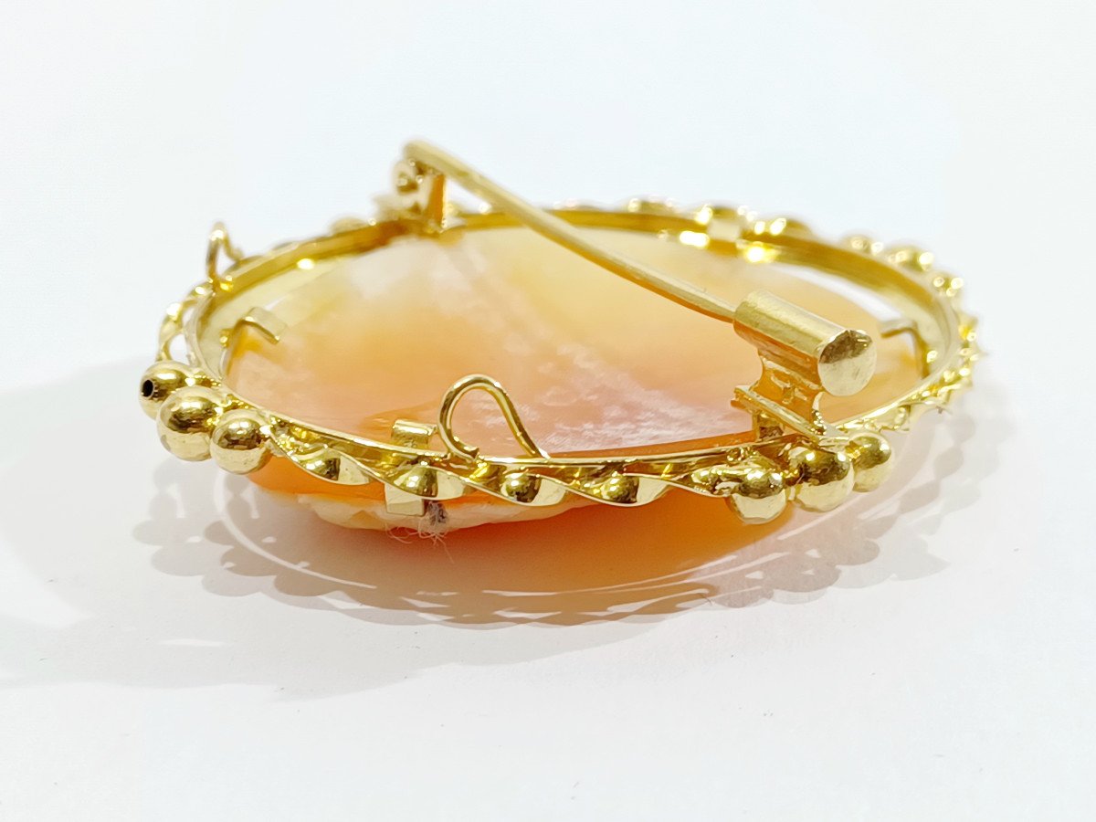 Pendant Brooch Cameo Shell