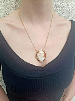Pendant Brooch Cameo Shell