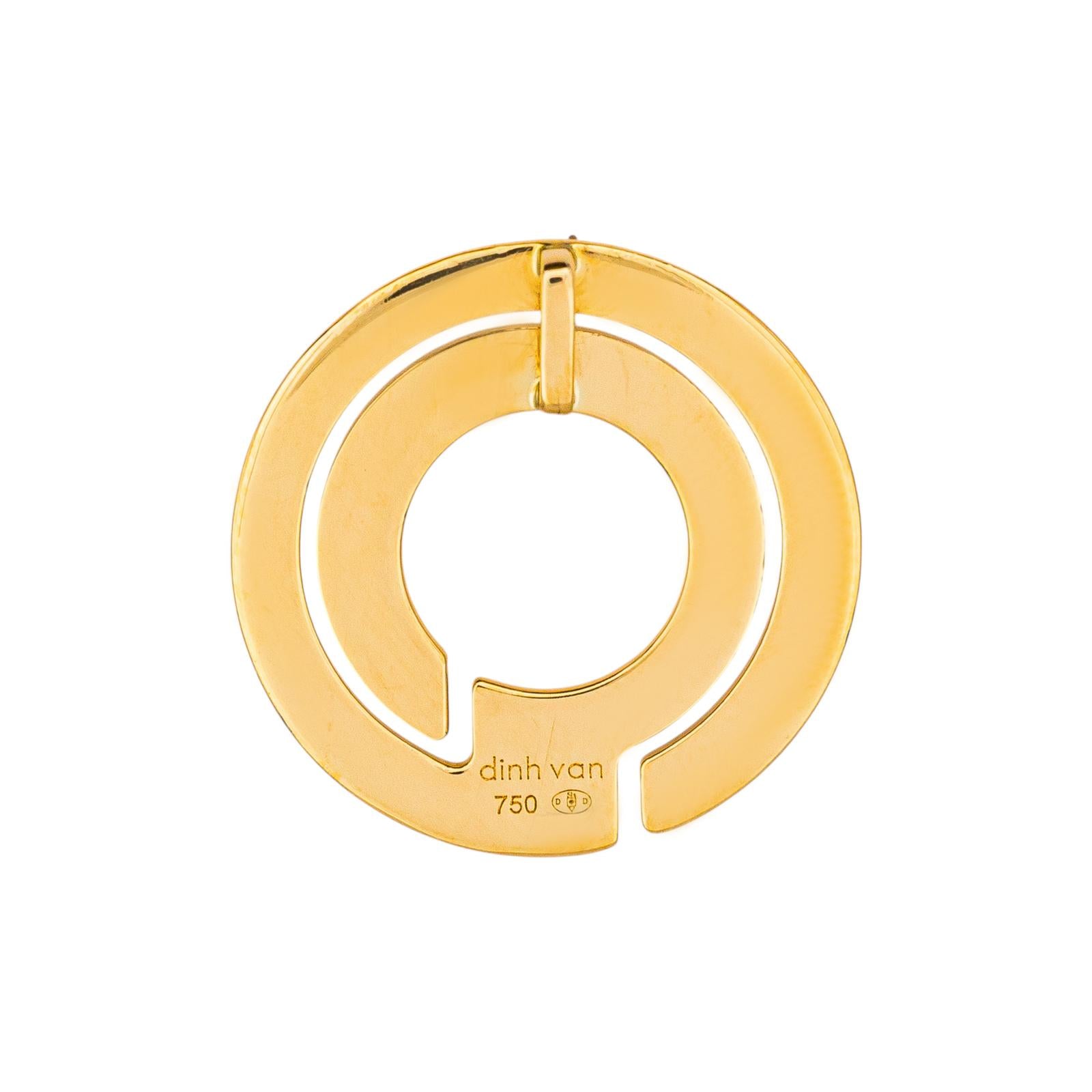 Dinh Van Pendentif Seventies Or jaune
