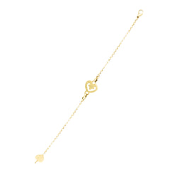 Bracelet O.J. PERRIN "Coeur Légendes" en or jaune