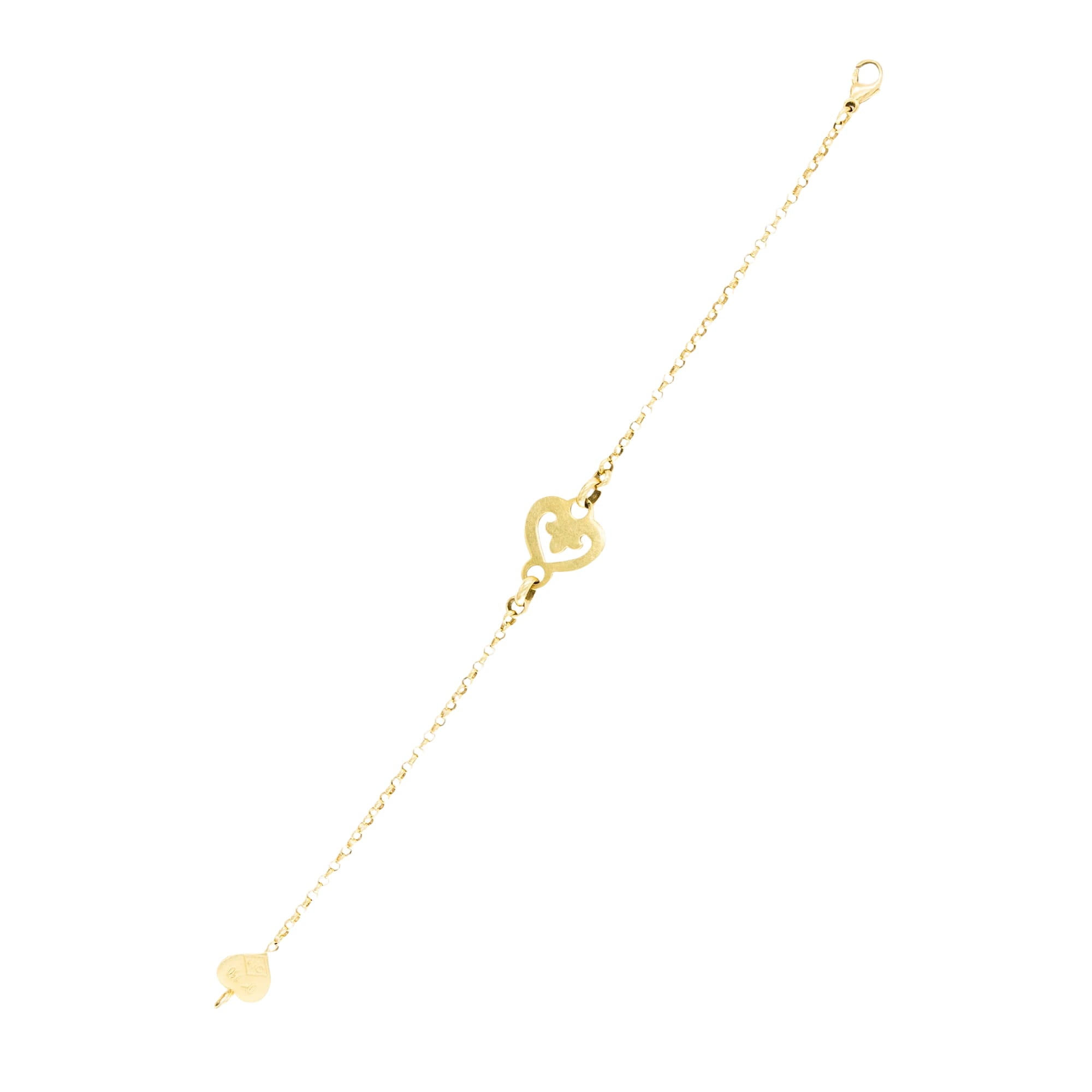 Bracelet O.J. PERRIN "Coeur Légendes" en or jaune